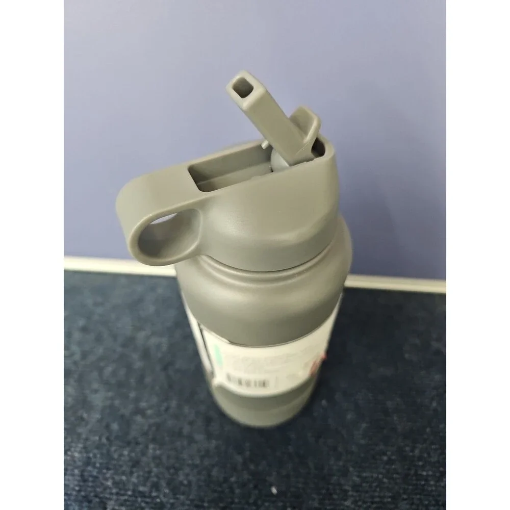 Insulated Stainless Steel Double Wall Bottle 32 Oz Gray New